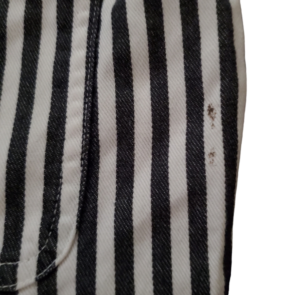 Vintage Izod High Rise Tailored B&W Striped Shorts Size 6 - Picture 10 of 13